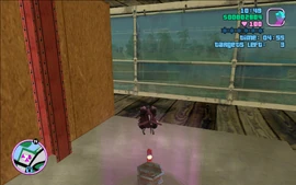 Tommy planting the second bomb.