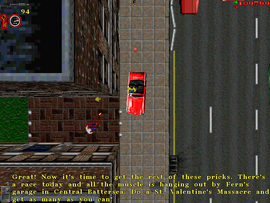 Killing the goon in a drive-by.