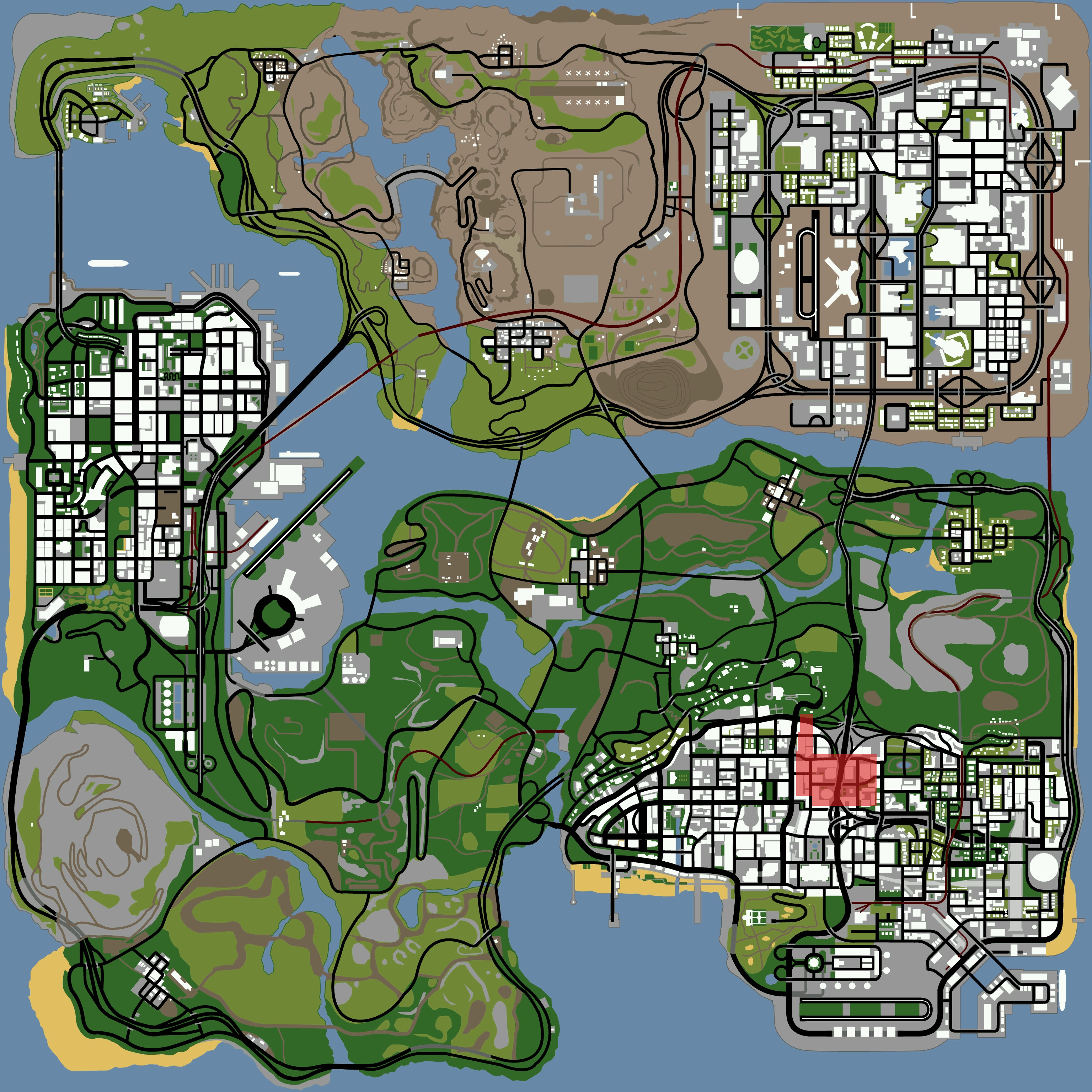 Ridge map of Los Santos (GTA V) - Maps on the Web