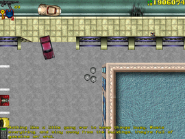 Before blowing up the vehicles, Deever warns the protagonist to keep distance from the buildings, as they are full of gasoline.
