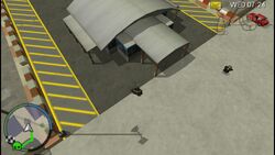 Heliport entrance in Grand Theft Auto: Chinatown Wars.