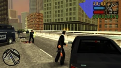 Stealing the FBI Cruiser.