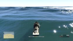 Search the area for the cargo.