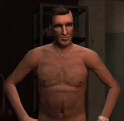 Thomas Stubbs in the mission Politics, the infamous cutscene where he appeared completely naked.