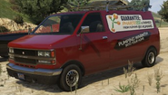 Pharte Gas livery on the Burrito in GTA V (Rear quarter view).