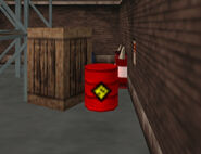 An explosive barrel in Grand Theft Auto: Chinatown Wars.