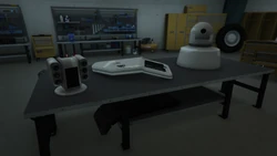 TM-02 Khanjali's turret and track, Chernobog's door, Avenger's nose camera, and a Chernobog's wheel in the back