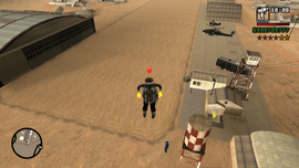 Arriving back at the airstrip.