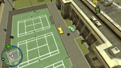 Tennis courts.