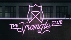 The Triangle Club neon signage.