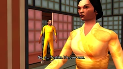 Toni goes inside to give Toshiko the good news.