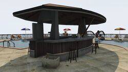 View of the poolside bar.