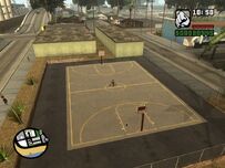 Basketball court in Playa del Seville, Los Santos