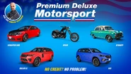 Premium Deluxe Motorsport stock.