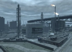 Terroil-GTA4-refinery-exterior.jpg (204 KB) Terroil's refinery at the Acter Industrial Park, GTA IV.
