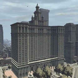 The Diamond Street Building in Grand Theft Auto IV (At Night)
