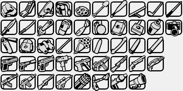 gta vc mobile weapon icons