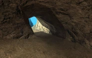 Close up on the cave/natural arch.