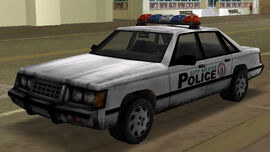 The Police randomly spawned all white. (Rear quarter view)