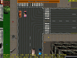 The protagonist is told to steal a London Cab.