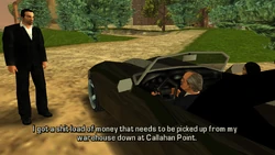 Salvatore asks Toni to pick up money from his warehouse in Callahan Point.