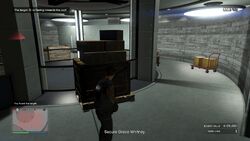The target is fleeing towards the roof.