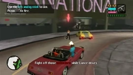 Fight off those attackers while Lance drives.