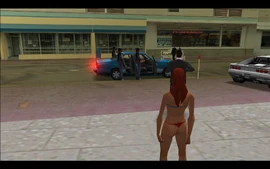 The pimp doesn't take Tommy seriously, gets back into his car and sends some thugs out before driving off.