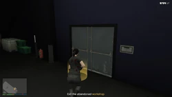 TheDugganRobbery-GTAOe-PlanningWork-VIPPass-SS15.png (504 KB) Exit the abandoned workshop.