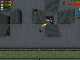 Throwing Molotovs at the fourth turbine.