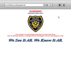 LCPD Website Warning