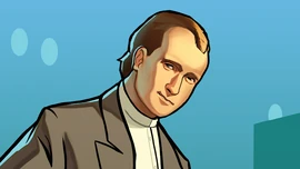 Artwork of Phil Collins from Grand Theft Auto: Vice City Stories.