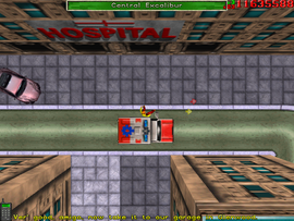 Stealing an Ambulance from the Excalibur Hospital.