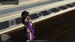 Disable the [target vehicle] with a drone.