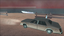 The player going to the Squalo speedboat, with a knife and a silenced pistol provided by Toreno.