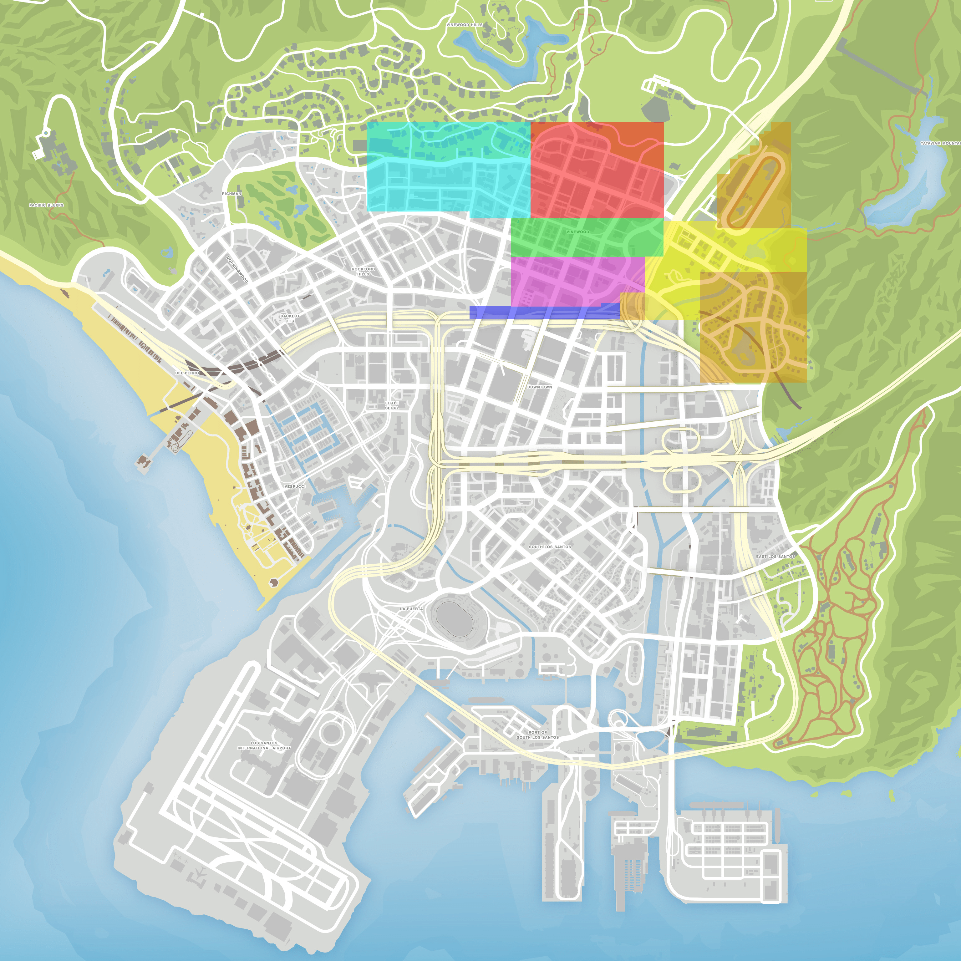 The map of Los Santos made by a GTA V fan!!!GTA 5 TV