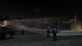 Cottonmouth Police Department officers in search of the Maibatsu Plaza serial killer.