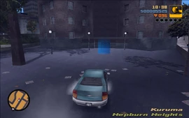 Claude arriving at the building Misty is in.