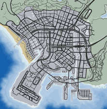 Street map of Los Santos.