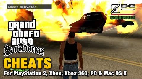 grand theft auto san andreas cheat codes xbox 360 / X