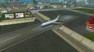 Plane landing in Escobar International.