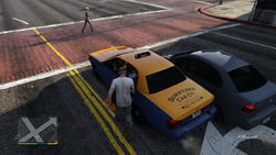 Entering the Taxi.