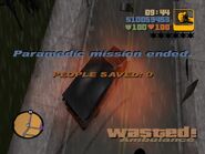 Wasted in GTA III (during a Paramedic mission).
