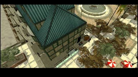 OneShotOneKill-GTACW-SS7.jpg (277 KB) Getting in the balcony of the Castle Gardens Hotel.