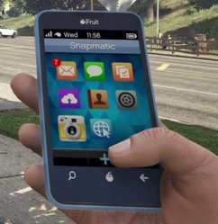 Michael's iFruit phone in the enhanced version.