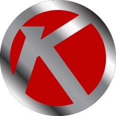 A Karin badge with red, seen on the 190z.