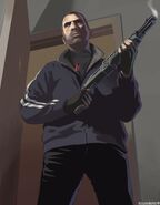 Niko Bellic with a Combat Shotgun