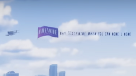 The Dodo seen towing a NINE1NINE banner in the first trailer.