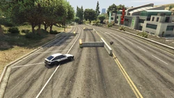 The short slalom course represents the second green zone