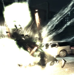 A Voodoo exploding (GTA IV).